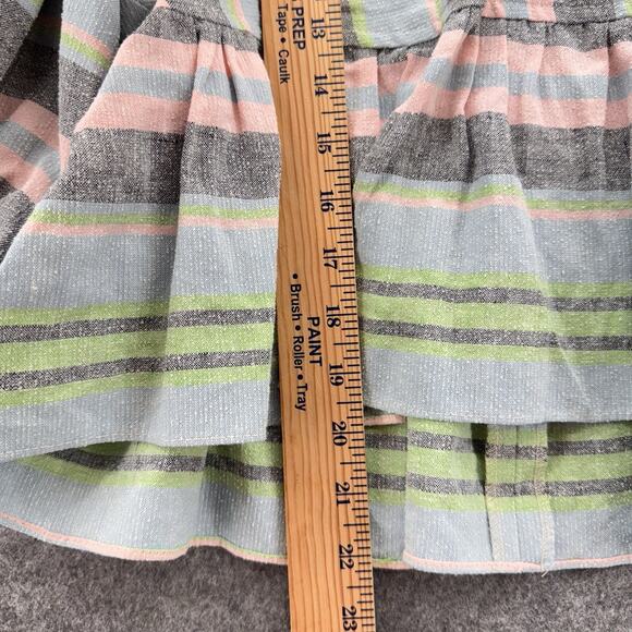 Tuckernuck Womens Hunter Bell Landry Stripe Top Size S Pastel Pink Blue Linen - Picture 10 of 11